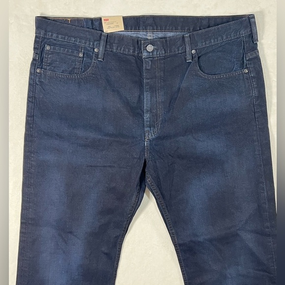 NWT Levi’s 569 40W 32L Loose Fit Straight Leg Dark Wash Stiff Denim Raw Jeans - Picture 3 of 11